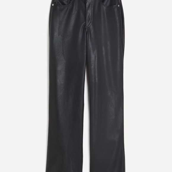 NEW! H&M Pleather Slacks - Worn Once for an event - gorgeous - SZ. 6 - Picture 11 of 16